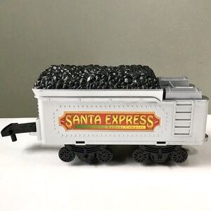 Santa Express Toy Train Car Merry Christmas Silver Coal Tender G Scale Railroad